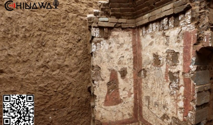 Уникальные настенные росписи сохранились в гробнице на северо-западе Китая